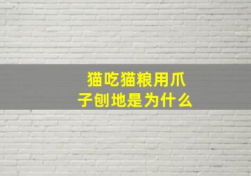 猫吃猫粮用爪子刨地是为什么