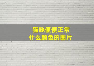 猫咪便便正常什么颜色的图片