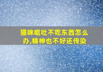 猫咪呕吐不吃东西怎么办,精神也不好还传染