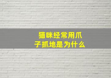 猫咪经常用爪子抓地是为什么