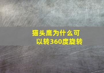 猫头鹰为什么可以转360度旋转