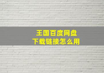 王国百度网盘下载链接怎么用