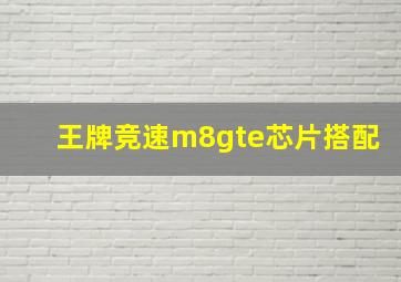 王牌竞速m8gte芯片搭配