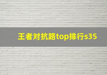 王者对抗路top排行s35