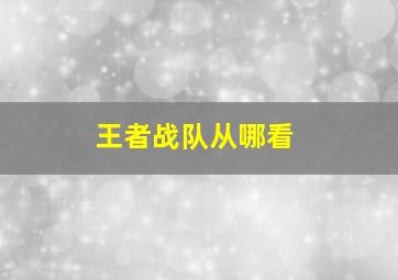 王者战队从哪看