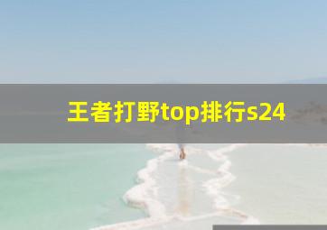 王者打野top排行s24