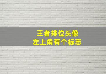 王者排位头像左上角有个标志