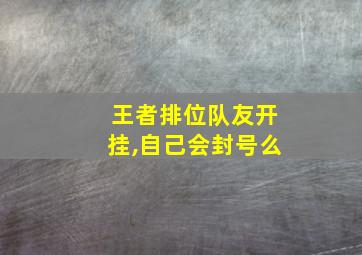 王者排位队友开挂,自己会封号么