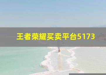 王者荣耀买卖平台5173