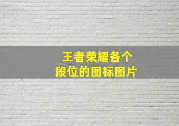 王者荣耀各个段位的图标图片