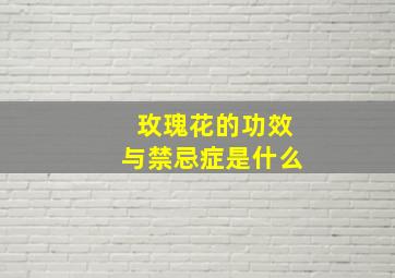 玫瑰花的功效与禁忌症是什么