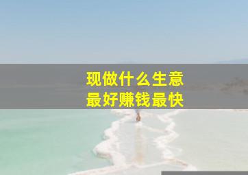 现做什么生意最好赚钱最快