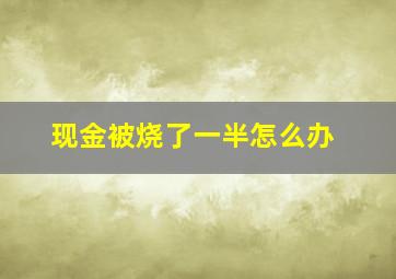 现金被烧了一半怎么办