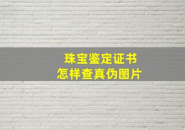 珠宝鉴定证书怎样查真伪图片