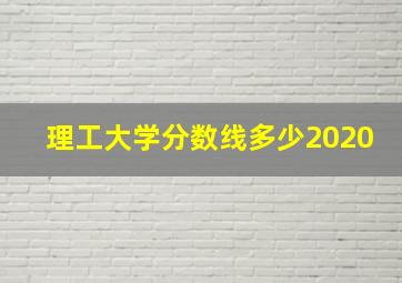 理工大学分数线多少2020