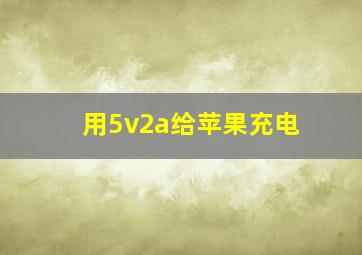 用5v2a给苹果充电