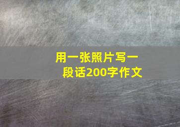 用一张照片写一段话200字作文