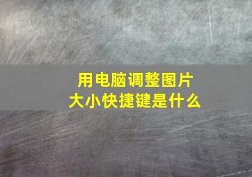 用电脑调整图片大小快捷键是什么