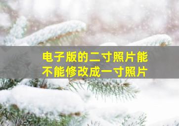 电子版的二寸照片能不能修改成一寸照片