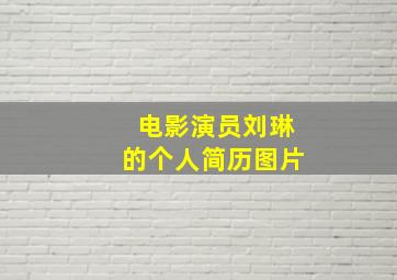 电影演员刘琳的个人简历图片