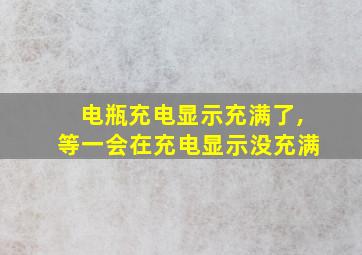 电瓶充电显示充满了,等一会在充电显示没充满