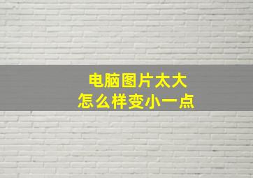 电脑图片太大怎么样变小一点