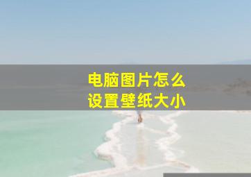 电脑图片怎么设置壁纸大小