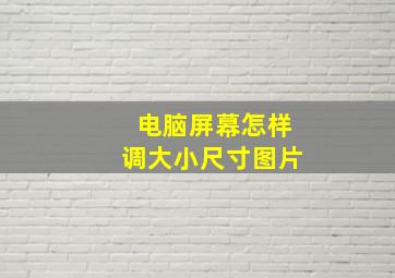 电脑屏幕怎样调大小尺寸图片