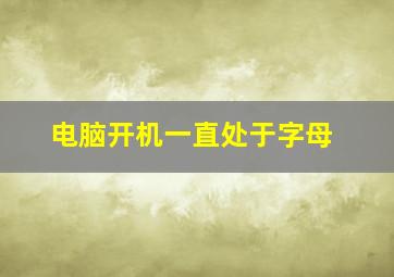 电脑开机一直处于字母