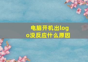 电脑开机出logo没反应什么原因