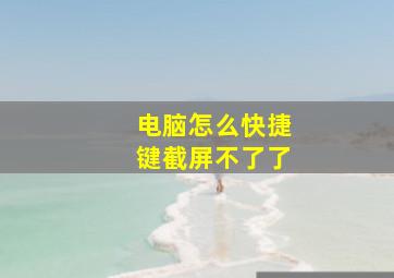 电脑怎么快捷键截屏不了了