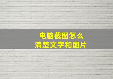 电脑截图怎么清楚文字和图片