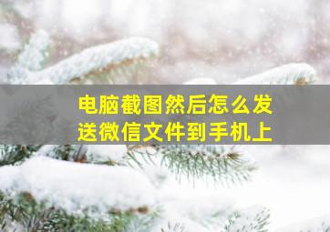 电脑截图然后怎么发送微信文件到手机上