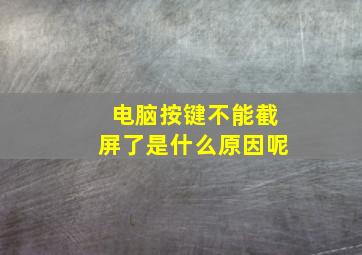 电脑按键不能截屏了是什么原因呢