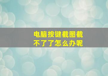 电脑按键截图截不了了怎么办呢