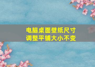 电脑桌面壁纸尺寸调整平铺大小不变