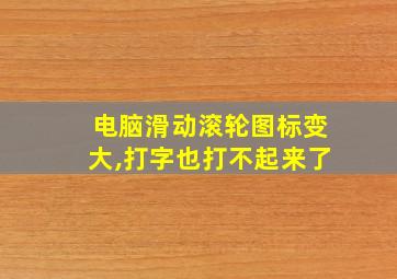 电脑滑动滚轮图标变大,打字也打不起来了