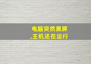 电脑突然黑屏,主机还在运行