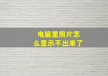 电脑里照片怎么显示不出来了