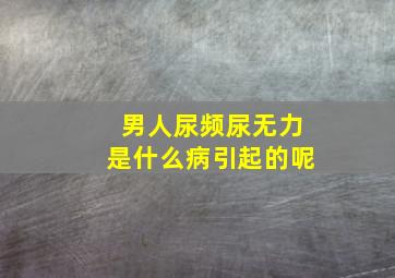 男人尿频尿无力是什么病引起的呢