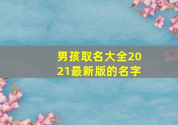 男孩取名大全2021最新版的名字