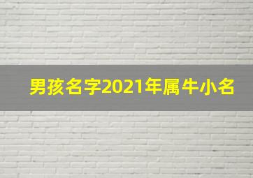 男孩名字2021年属牛小名