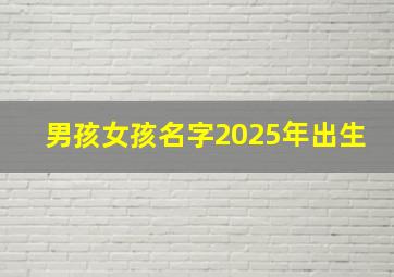 男孩女孩名字2025年出生