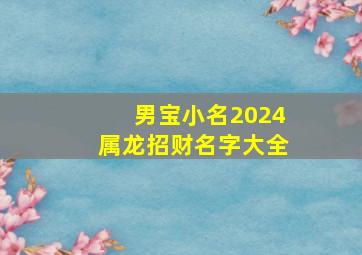 男宝小名2024属龙招财名字大全