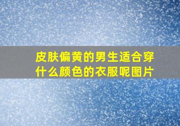 皮肤偏黄的男生适合穿什么颜色的衣服呢图片