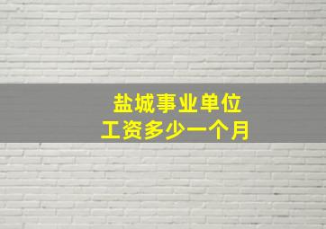 盐城事业单位工资多少一个月