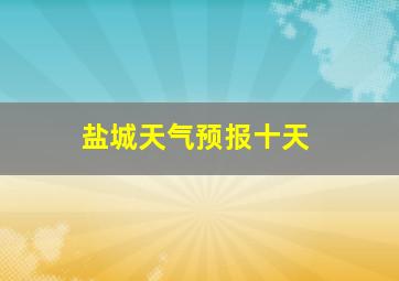 盐城天气预报十天