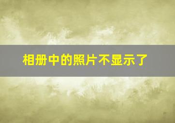 相册中的照片不显示了