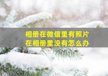 相册在微信里有照片在相册里没有怎么办