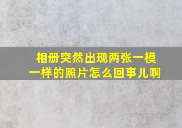 相册突然出现两张一模一样的照片怎么回事儿啊